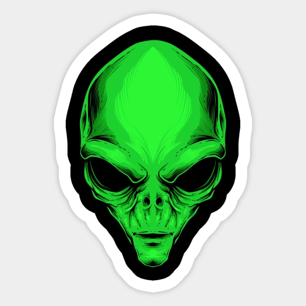 Alien Reptiliano Sticker by w.d.roswell